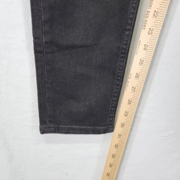 Rollas Stinger Skinny Fit Jeans Size 32x32 Distress Black Denim